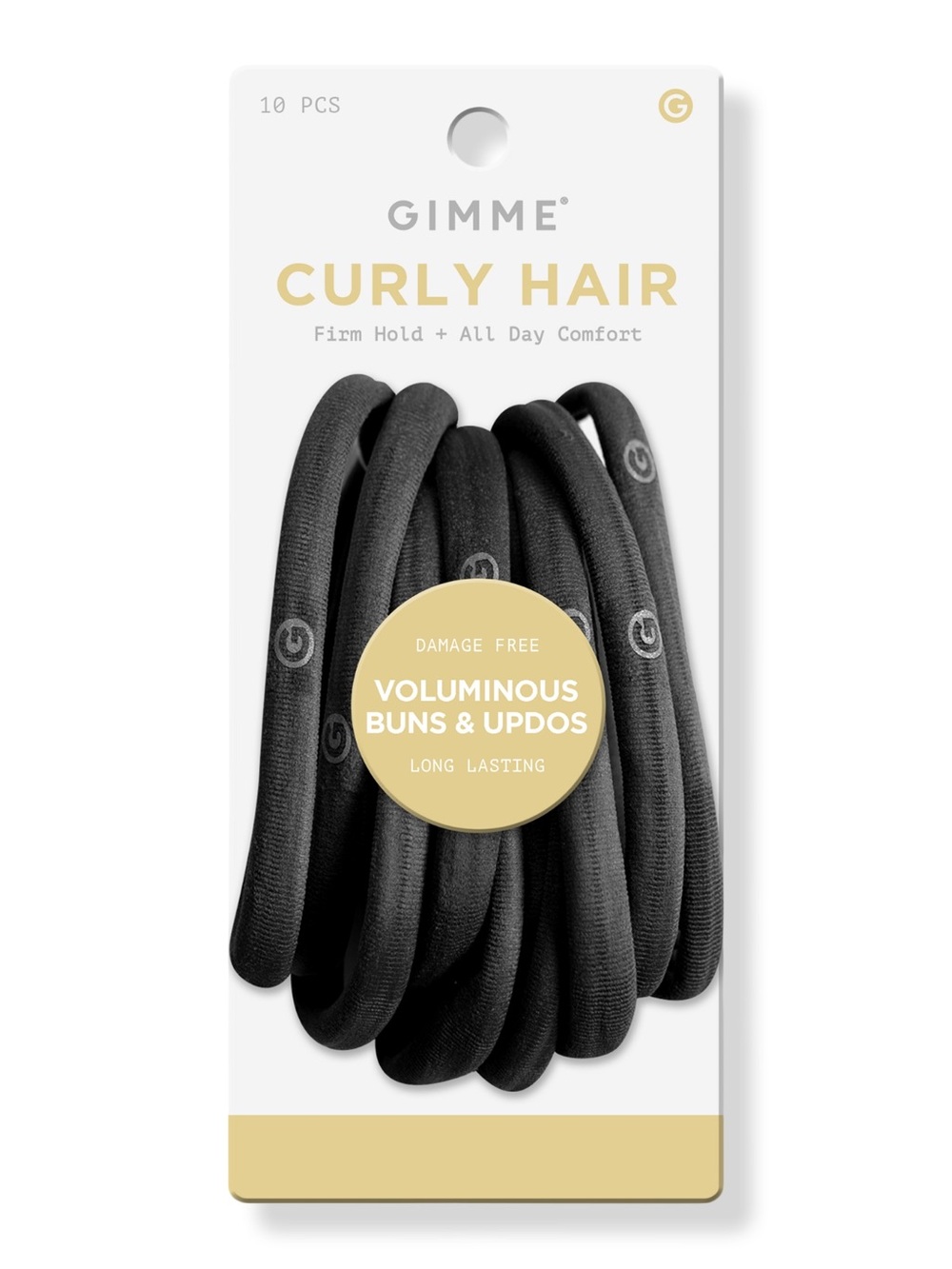 GIMME beauty Curly & Long Hair Black Bands 10 ct